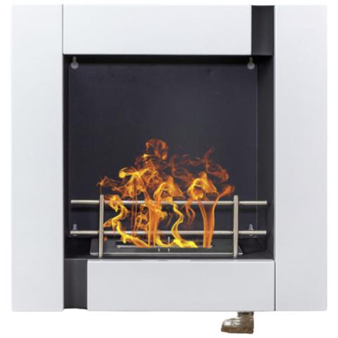 Camino A Bioetanolo 1,70 Kw A Sospensione Da Appendere Con Struttura In Legno Bianco Favignana - Foto 2