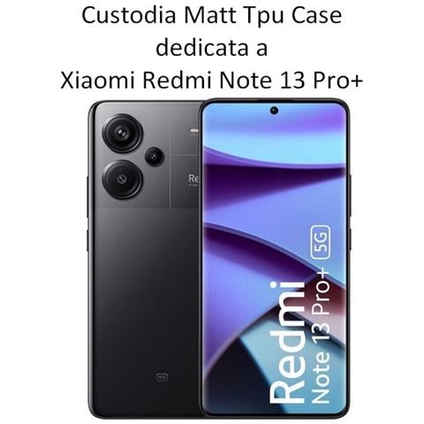Custodia Tpu Silicone Cover Case Per Xiaomi Redmi Note 13 Pro Plus 5g Black - Foto 2