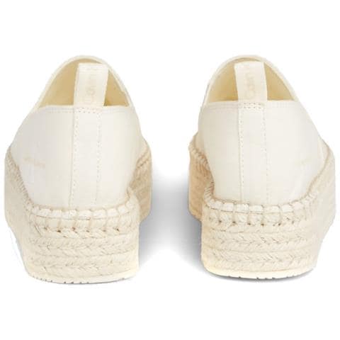 Platform Espadrille Espadrillas Cotone Scarpe Donna Beige Eu 40, Yw0yw01378 0f9 - Foto 3