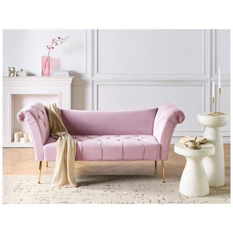 Chaise Longue Nantilly Velluto Viola Chiaro - Foto 1