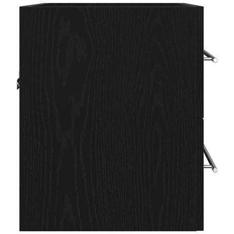 Mobile Lavabo da Bagno Rovere Nero 60x38,5x48 cm in Truciolato - Foto 2