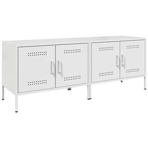 Mobili Tv 2pz Bianchi 68x39x50,5 Cm In Acciaio - Foto 2