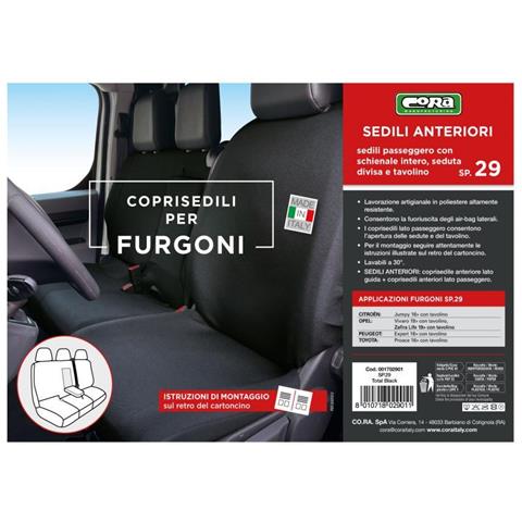 Coprisedili Per Furgoni Tg. Sp29 Tess. Poliestere Nero - Foto 3