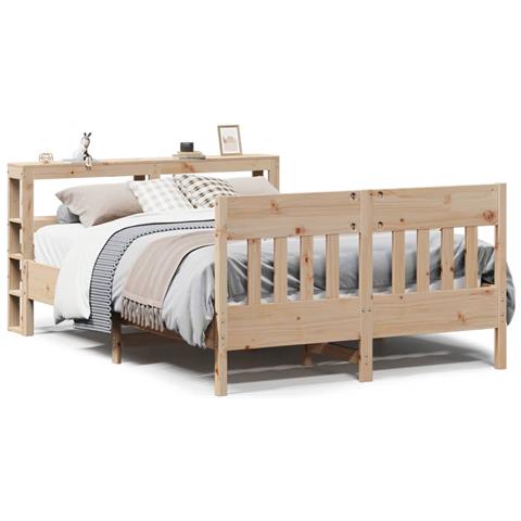 Letto Senza Materasso 120x190 Cm In Legno Massello Di Pino - Foto 2
