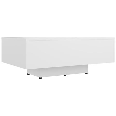 Tavolino Da Salotto Bianco 85x55x31 Cm In Legno Multistrato - Foto 1