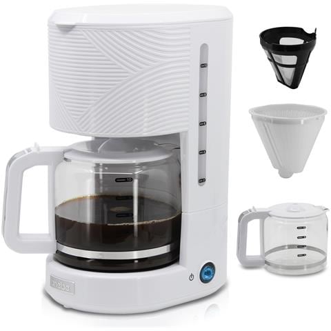 Briebe Cm1171wht Elegance Macchina Caffè Americano 10 Tazze, Filtro Riutilizzabile 1,25l 1000w Bianco - Foto 2