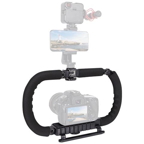 Stabilizzatore Hot Shoe Con Staffa Pieghevole A Forma Di U Per Fotocamera Dslr A Forma Di C - Foto 4