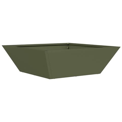 Vaso a Ciotola da Giardino Oliver verde 50 x 50 x 15 cm Acciaio - Foto 1