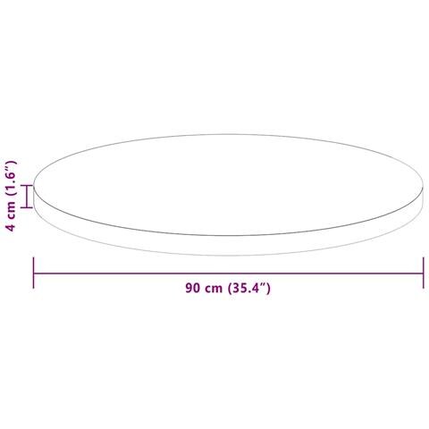 Piano del tavolo Altro Marrone chiaro Ø 90 x 4 cm - Foto 8