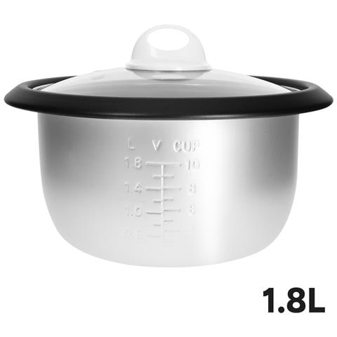 Cuociriso 1,8l Con Cestello A Vapore Compatto E Mantenimento In Caldo Caldo, Bianco - Foto 2