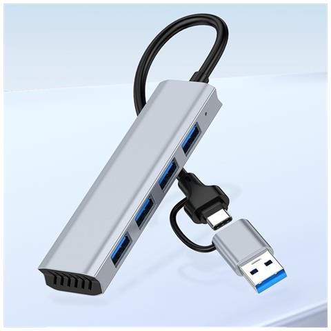 Hub Usb 3.0 A 4 Porte - Adattatore Type-c - Trasferimento Dati Ad Alta Velocità Compatibile Con Apple, Samsung, Huawei - Foto 2