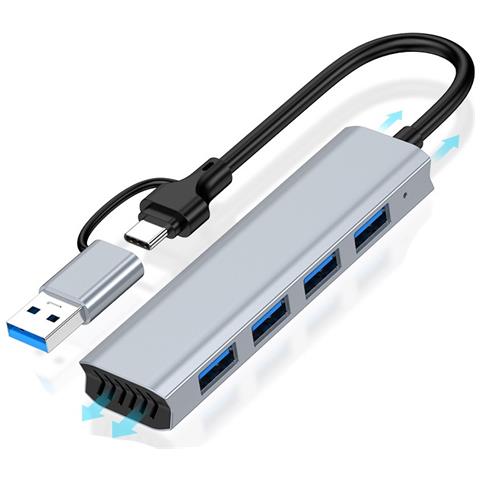 Hub Usb 3.0 A 4 Porte - Adattatore Type-c - Trasferimento Dati Ad Alta Velocità Compatibile Con Apple, Samsung, Huawei - Foto 1