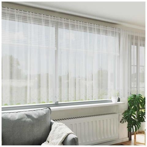 Tende con tende Floreale Bianco 600 x 160 cm Poliestere - Foto 2