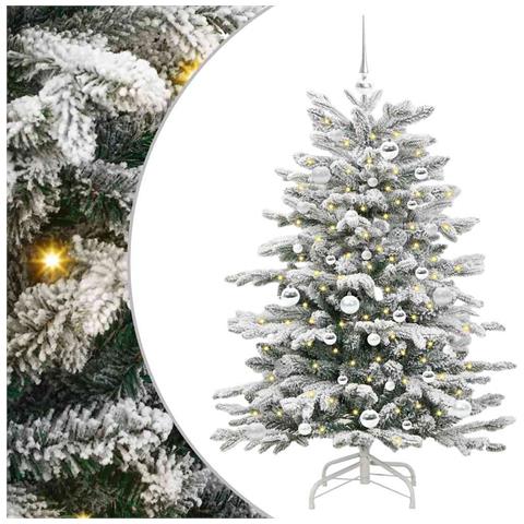 Albero di Natale Artificiale con Rami Pieghevoli Bianco 150 cm - Foto 1