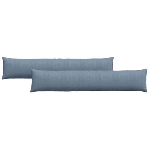 Cuscini da Divano 2 pcs Blu 200 x 40 cm Tessuto in Cords - Foto 1