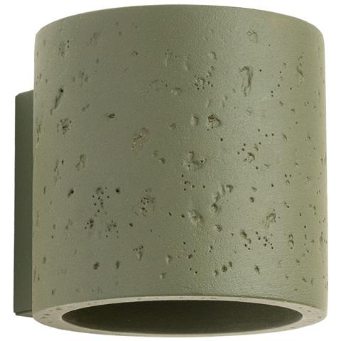 Lampada Da Parete Orbis Cemento Verde Oliva Sl. 1839 - Industriale Lampada Da Parete Verde Oliva 10x10x12 Cm - Foto 1