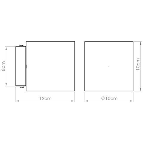 Lampada Da Parete Orbis Cemento Verde Oliva Sl. 1839 - Industriale Lampada Da Parete Verde Oliva 10x10x12 Cm - Foto 8