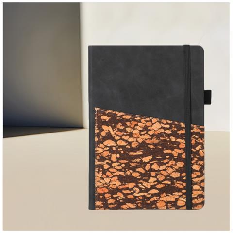 Quaderno Creativo Minimalista Con Chiusura A Elastico - Ideale Per Scrittura E Ufficio Black - Foto 2
