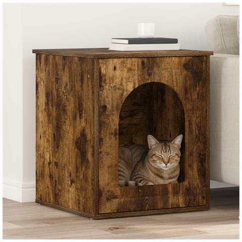 Casa per Gatti Rovere fumé 53 x 52 x 62 cm Legno multistrato - Foto 2
