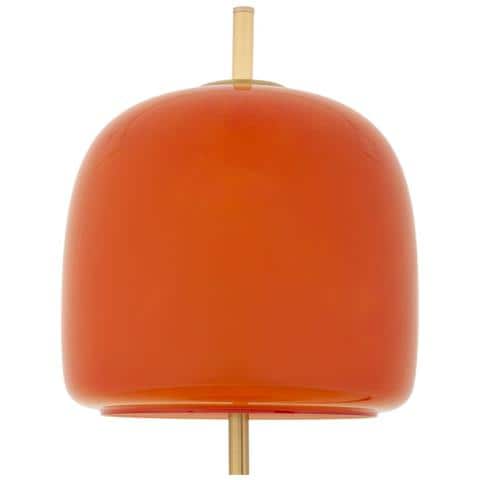Lampada Da Tavolo Oldy In Ferro Dorato Con Diffusore In Vetro Arancione - Foto 2