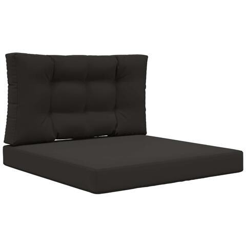 Cuscino per divano da esterno 2 pcs Nero Poliestere - Foto 1