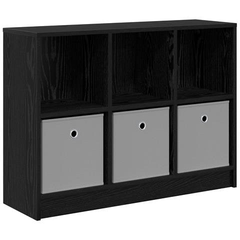 Credenza con cassetto Rovere Nero 88,5 x 27,5 x 63,5 cm - Foto 1