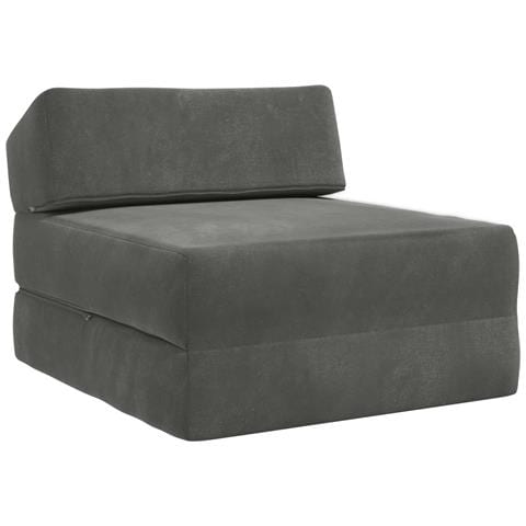 Divano Letto Pieghevole Grigio Scuro 60 x 70 x 41 cm Tessuto - Foto 1