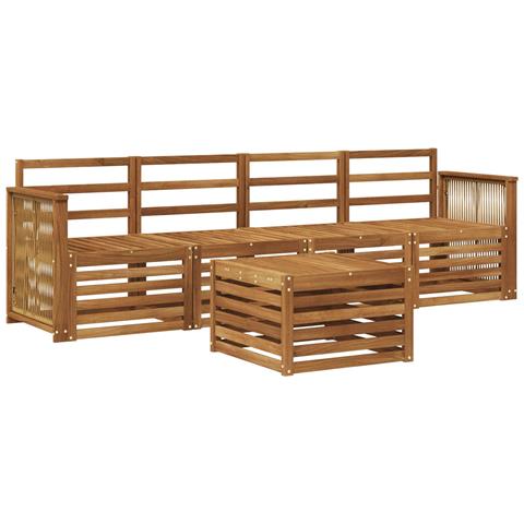 Set di divani da esterno 5 pcs Naturale - Foto 1