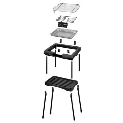 58550 BlackRack Griglia barbecue elettrica 34 x 24 cm potenza 2000 Watt - Foto 1