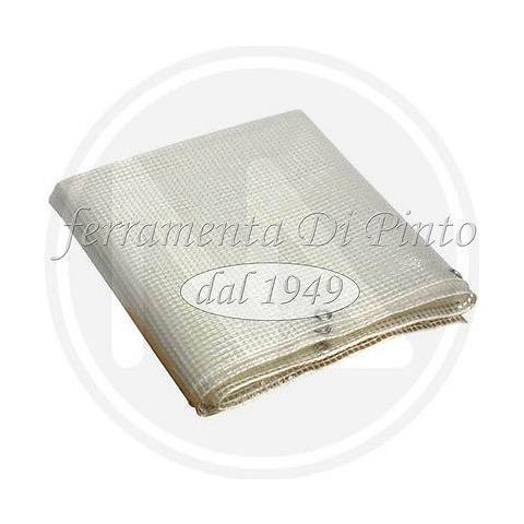 Telo Pvc occhiellato multiuso copertura esterni colore bianco 3x3 mt - Foto 5