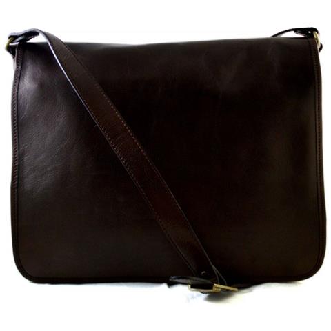 ShopSmart Borsa Pelle Uomo Donna Messenger Tracolla Postino Vera Pelle Testa Di Moro ShopSmart Borsa Pelle Uomo Donna Messenger Tracolla Postino Vera Pelle Testa Di Moro