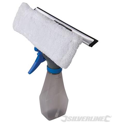 Kit Bottiglia Spray Panno E Tergivetri Per La Pulizia Di Vetri 3 In 1 - Foto 1