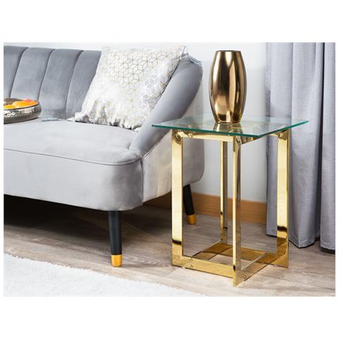 Tavolino Di Servizio In Vetro Color Oro Crystal - Foto 17