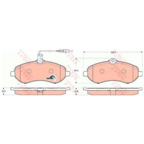 Kit Pastiglie Freno Gdb1719 - Foto 1