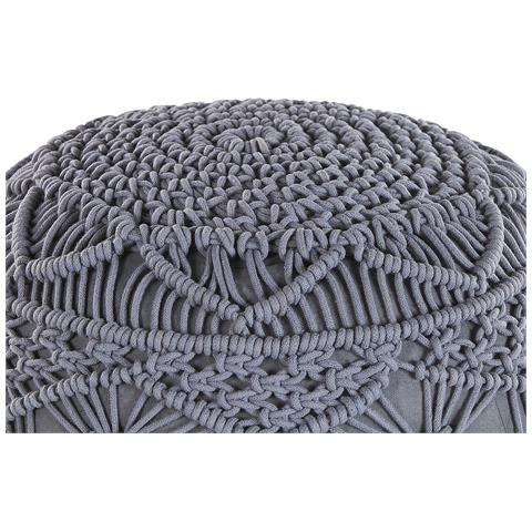 Pouf In Tessuto Grigio 40x40cm Kayseri - Foto 15
