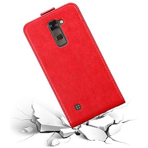 Custodia Compatibile Con Lg Stylus 2 In Rosso Mela - Coperchio Protettivo In Design Flip Con Chiusura Magnetica - Foto 2