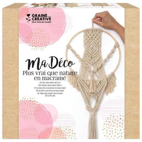 Graines Creatives - Kit Sospensione In Macramé Con Cerchio - Foto 3