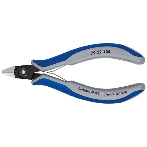 79 52 125, Diagonal-cutting, Chromium-vanadium steel, Plastica, Grigio / Blu - Foto 1