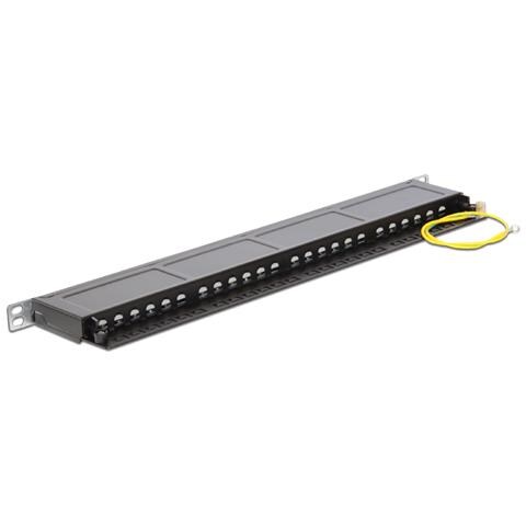 43316, 24 x RJ45/24 x LSA, Nero, Metallo, 0.5U, Scatola - Foto 1