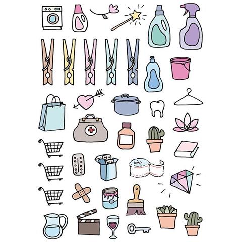 Decalcomanie Per Planner - Attività Quotidiane - Foto 1