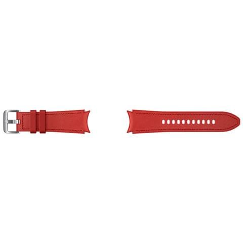 Cinturino Et-shr88sregeu Smartwatch Galaxy Watch4 Watch4 Classic Ridge Sport Leather Band Rosso - Foto 1
