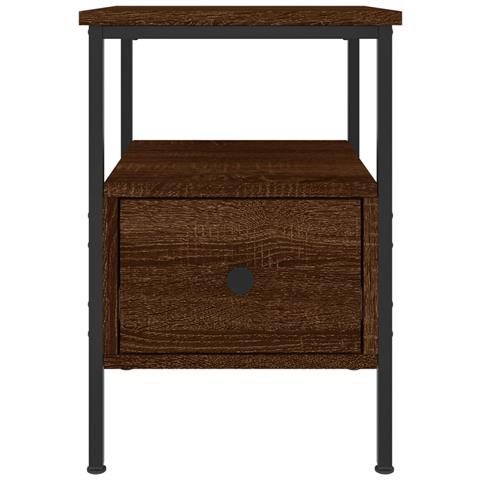 Comodino Rovere Marrone 34x35,5x50 Cm In Legno Multistrato - Foto 9