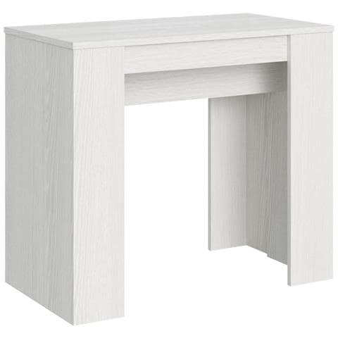 Consolle Allungabile 90x48/204 Cm Basic Small - Bianco Frassino - Foto 6