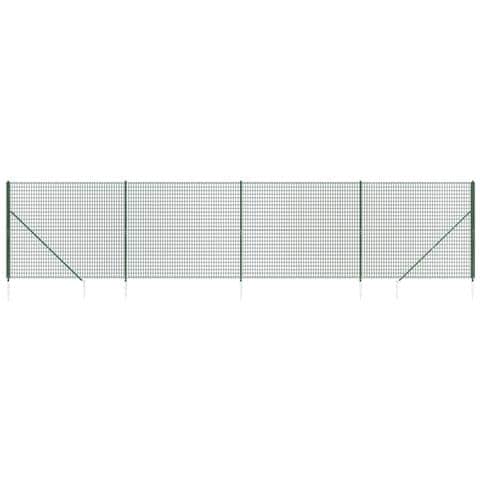 Recinzione Metallica Con Picchetti Ancoraggio Verde 2x10 M - Foto 1