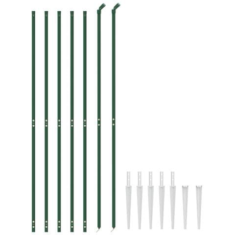 Recinzione Metallica Con Picchetti Ancoraggio Verde 2x10 M - Foto 2