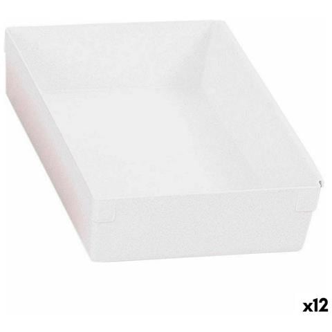 Scatola Multiuso Componibile Bianco 22,5 X 15,5 X 5,3 Cm (12 Unità) - Foto 1