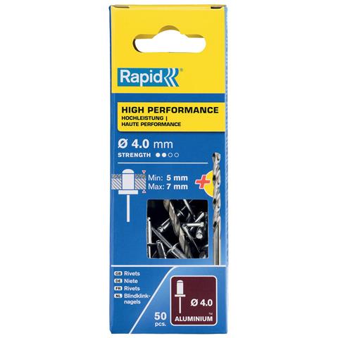 Rivetto 5001459 Punta Da Trapano Ø 4 X 10 Mm Alluminio (50 Unità) - Foto 1