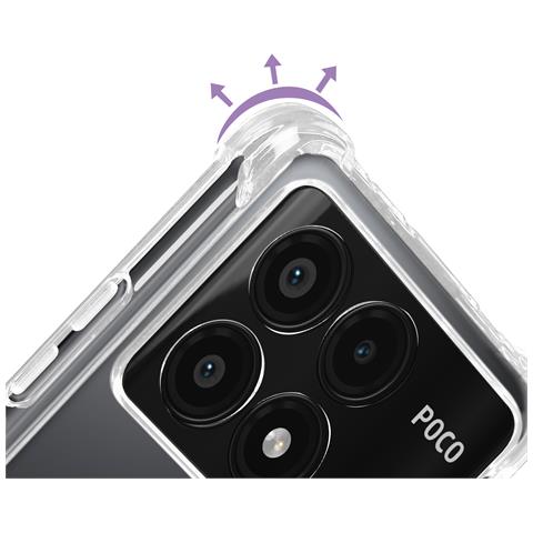 Cover Anti-urto Per Xiaomi Poco X6 Pro Silicone Angoli Rinforzati, Trasparente - Foto 5