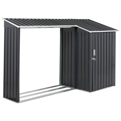 Capanno Per Gli Attrezzi Aosta 270 Cm 105 Cm Nero - Foto 6