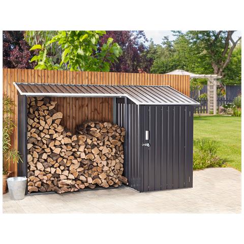 Capanno Per Gli Attrezzi Aosta 270 Cm 105 Cm Nero - Foto 1